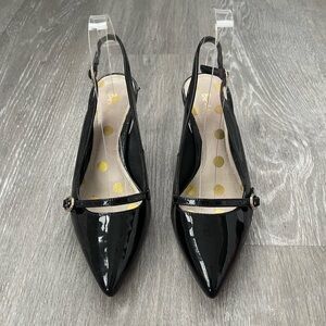 Boden Patent Leather Slingback Heels Size 38 (US 7)